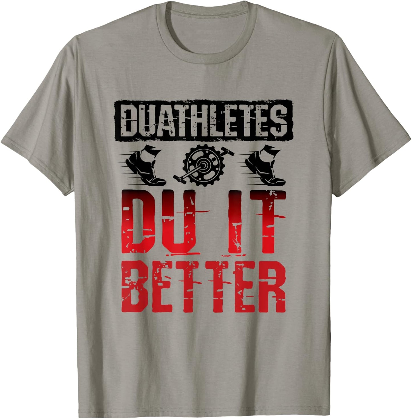 Duathletes Du It Better Duathlon T-Shirt - T-Shirt | Sand
