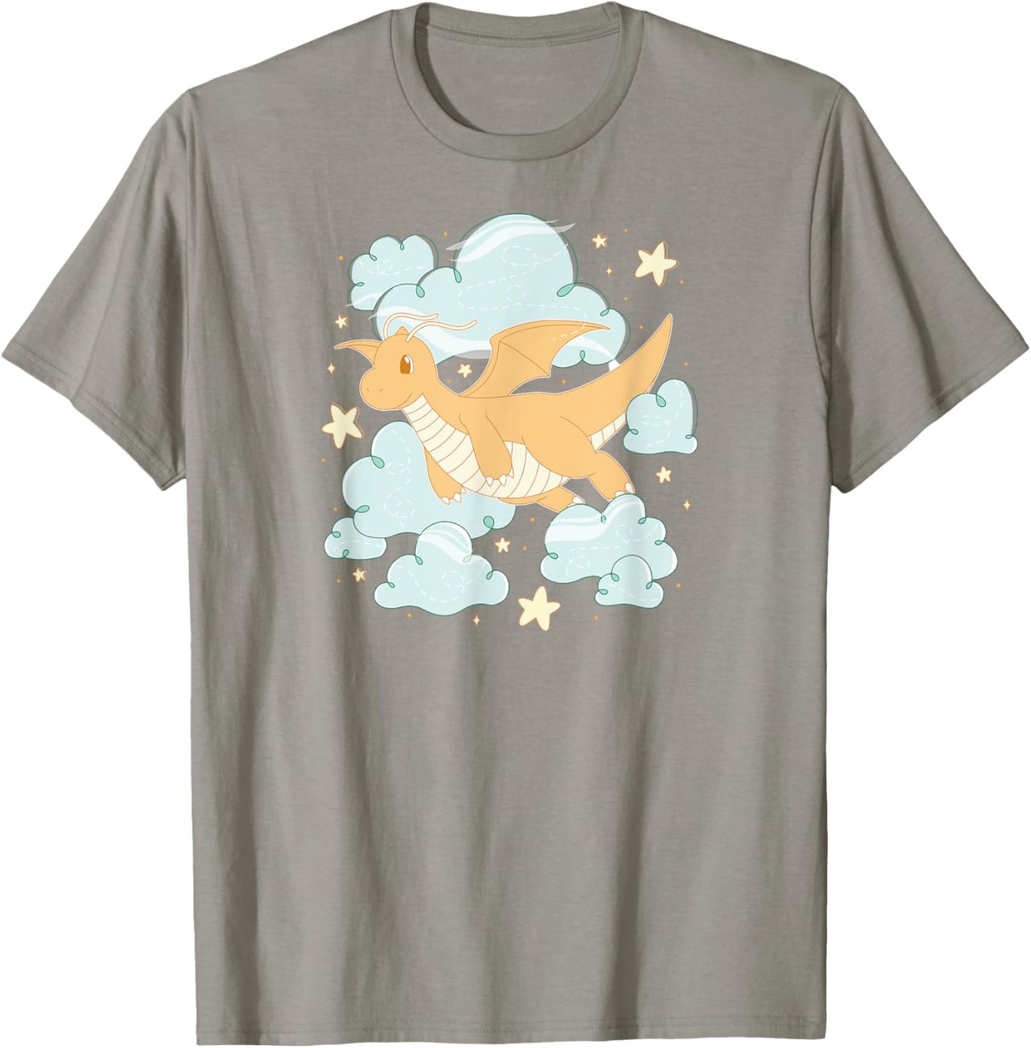 Pokémon - Celestial Pastel Dragonite Clouds White T-Shirt - T-Shirt | Sand