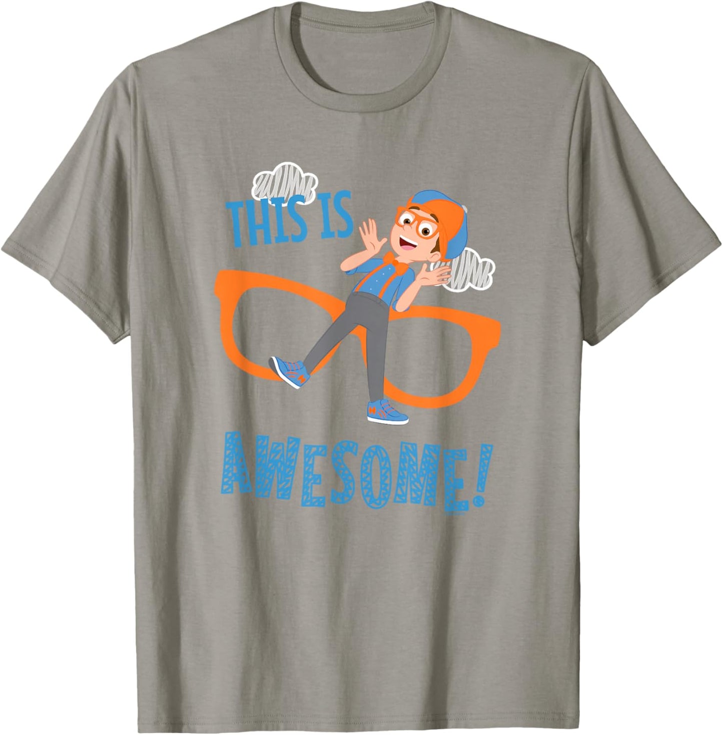 Blippi This is Awesome Glasses Small T-Shirt - T-Shirt | Sand