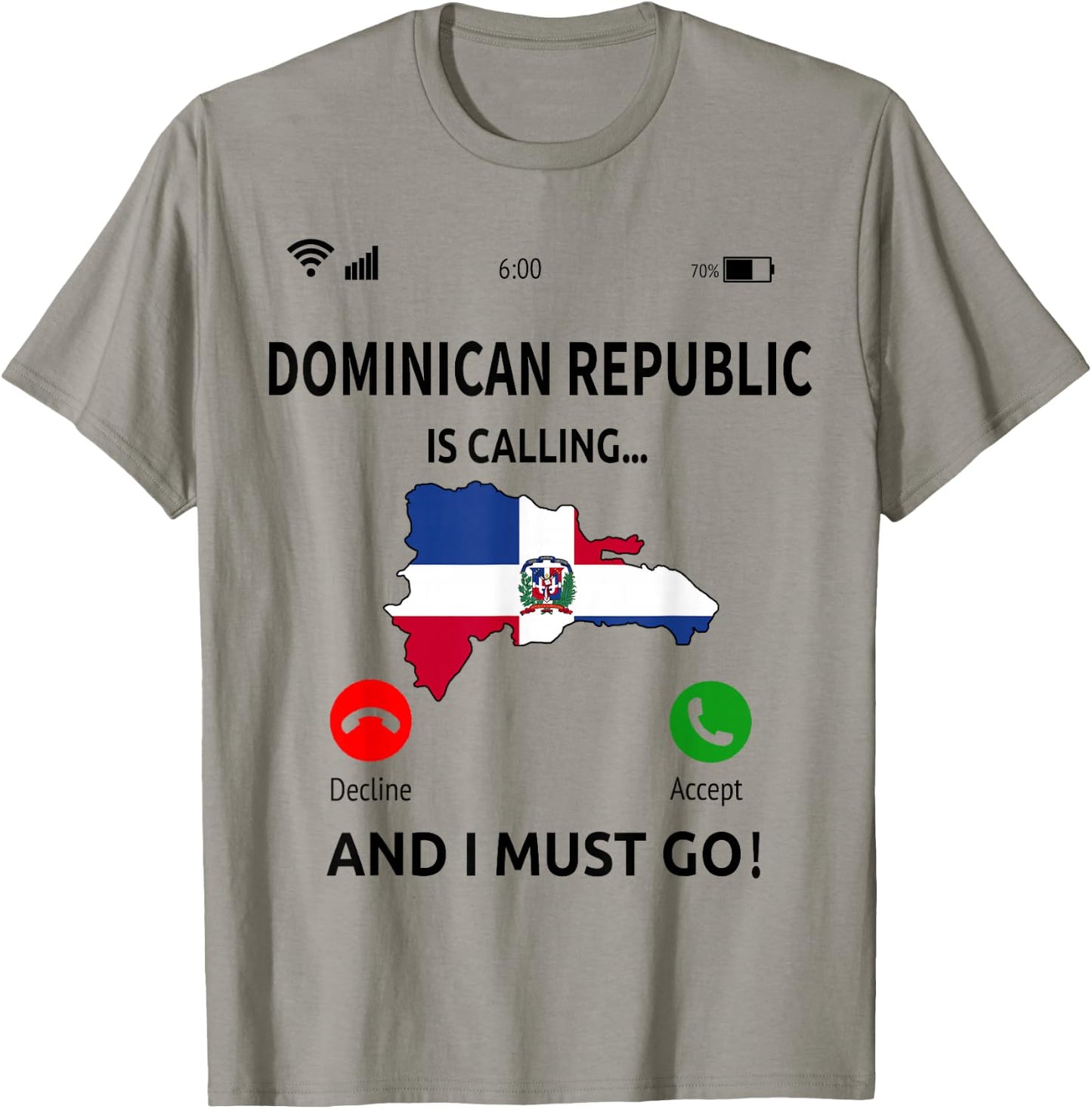 Dominican Republic Is Calling Republica Dominicana T-Shirt - T-Shirt | Sand