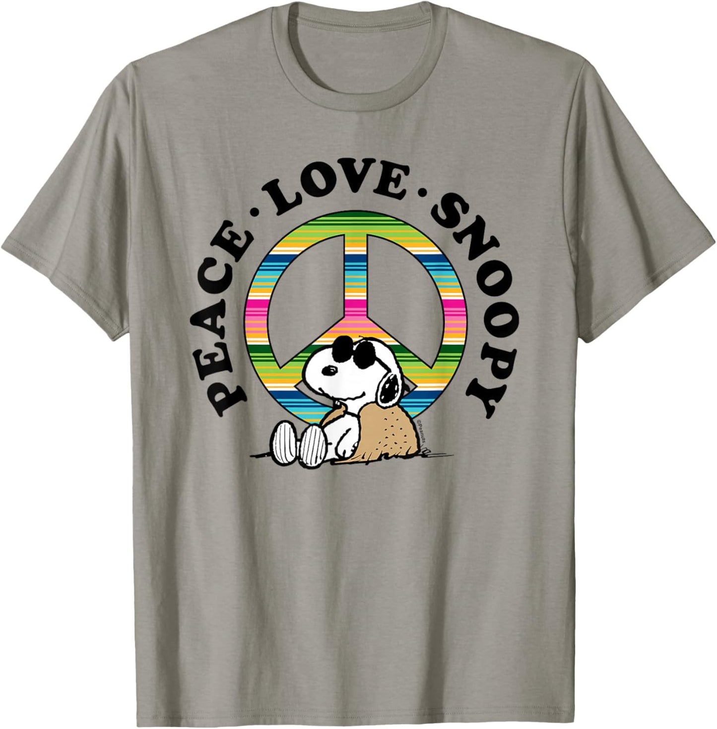 Peanuts - Peace Love Snoopy T-Shirt - T-Shirt | Sand