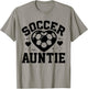 Soccer Auntie Heart Auntie Soccer Player T-Shirt - T-Shirt | Sand