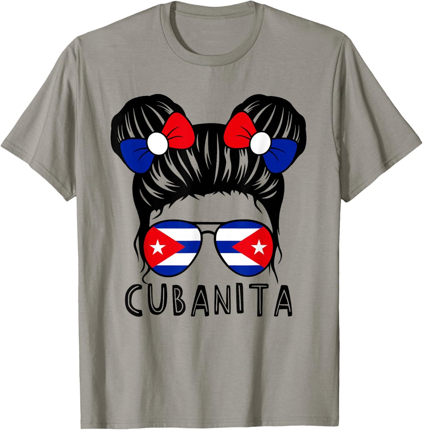 Cubanita Cuban Girl Cuba Flag Mes De La Herencia Hispana T-Shirt - T-Shirt | Sand