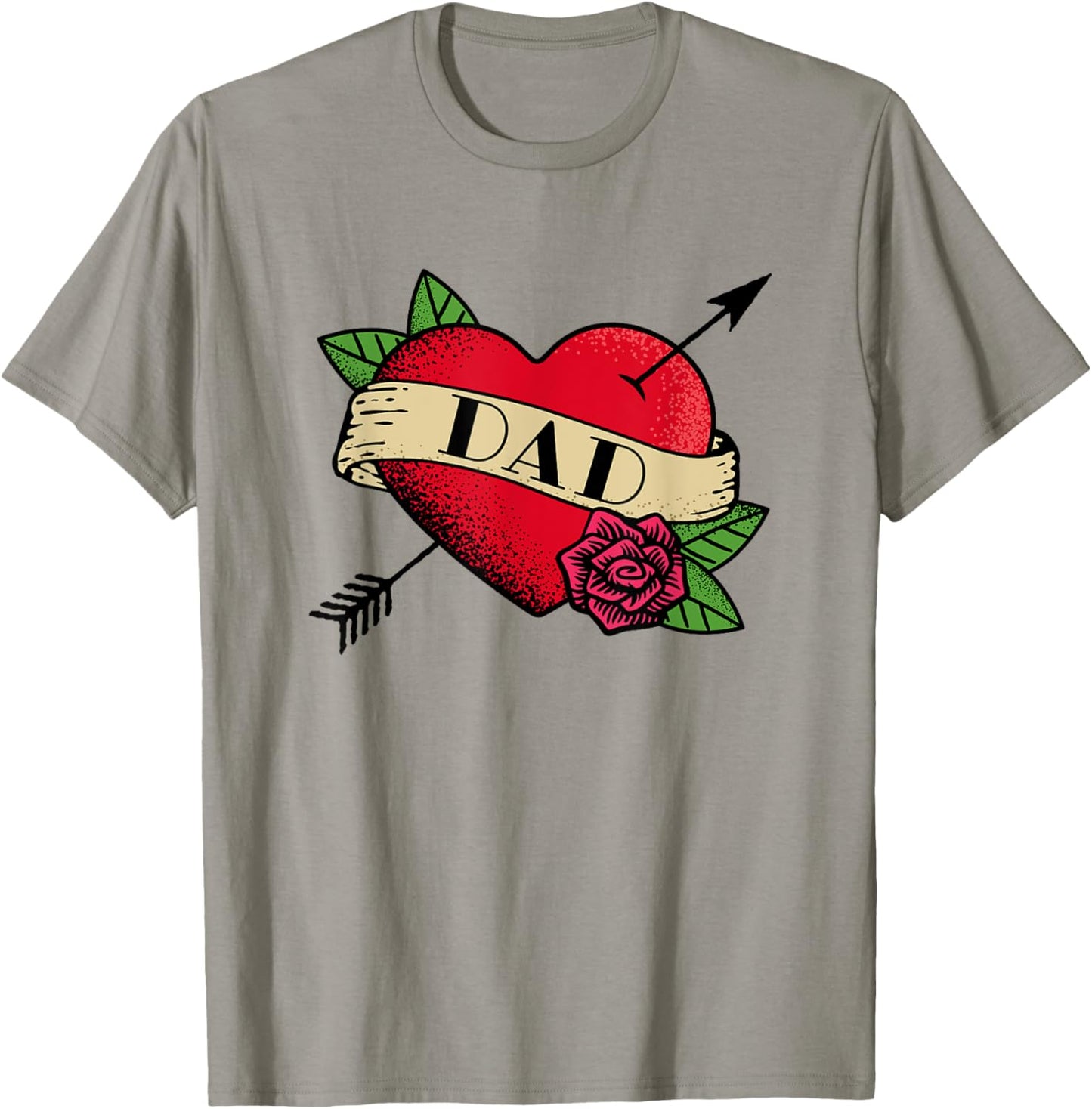 Heart Dad Tattoo T-Shirt - T-Shirt | Sand