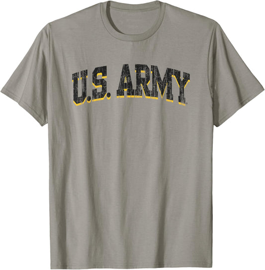 U.S. Army Military Vintage Gray Officially Licensed T-Shirt - T-Shirt | Sand