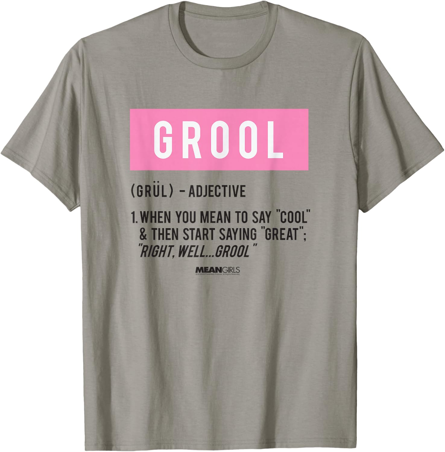 Mean Girls Grool Definition Y2K Movie T-Shirt - T-Shirt | Sand