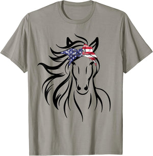 Women Horse Bandana for Horseback Riding Horse Lover T-Shirt - T-Shirt | Sand