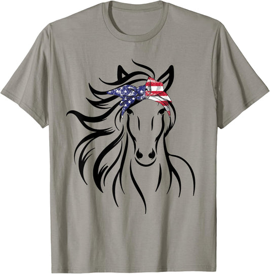 Women Horse Bandana for Horseback Riding Horse Lover T-Shirt - T-Shirt | Sand