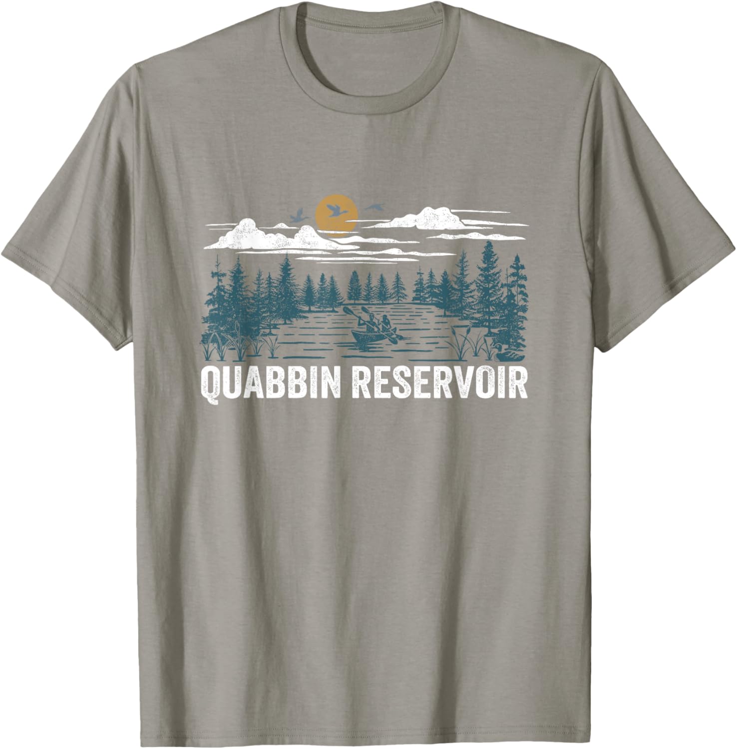 Quabbin Reservoir Massachusetts T-Shirt - T-Shirt | Sand