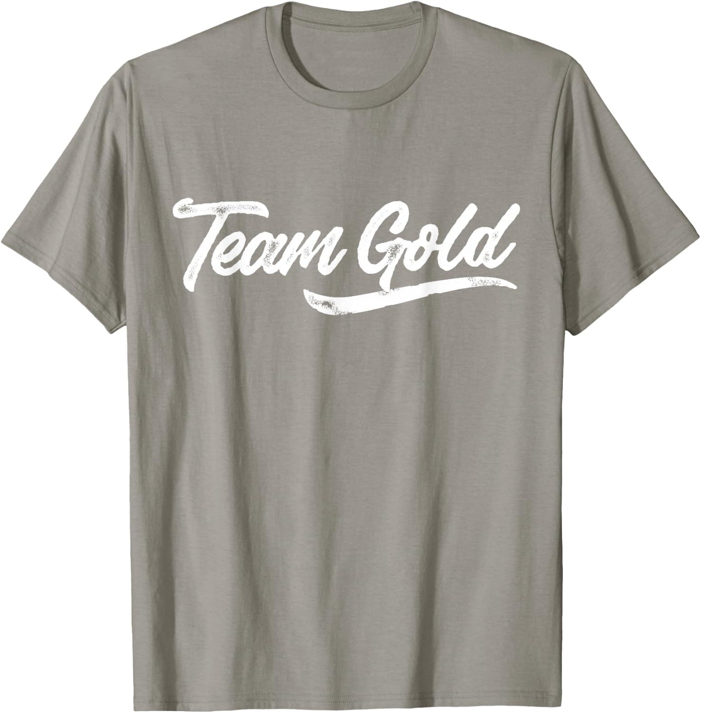 Kids Team Gold Shirt Sleepaway Camp Color War Summer Spirit T-Shirt - T-Shirt | Sand
