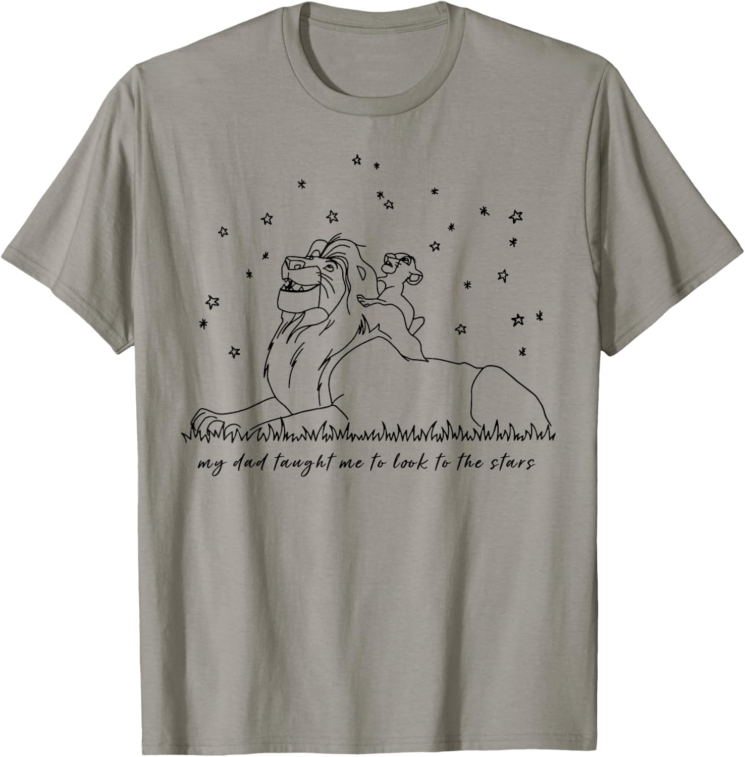 Disney The Lion King Mufasa Simba Look At The Stars T-Shirt - T-Shirt | Sand