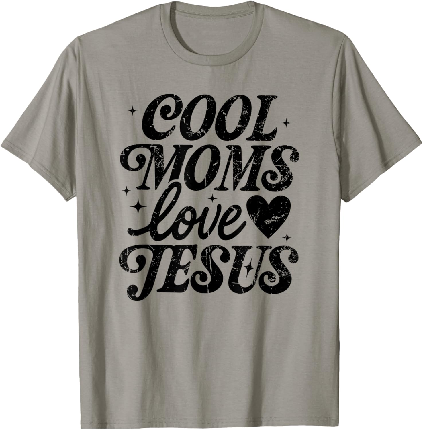 Cool Moms Love Jesus, Religious, Christian Mom T-Shirt - T-Shirt | Sand