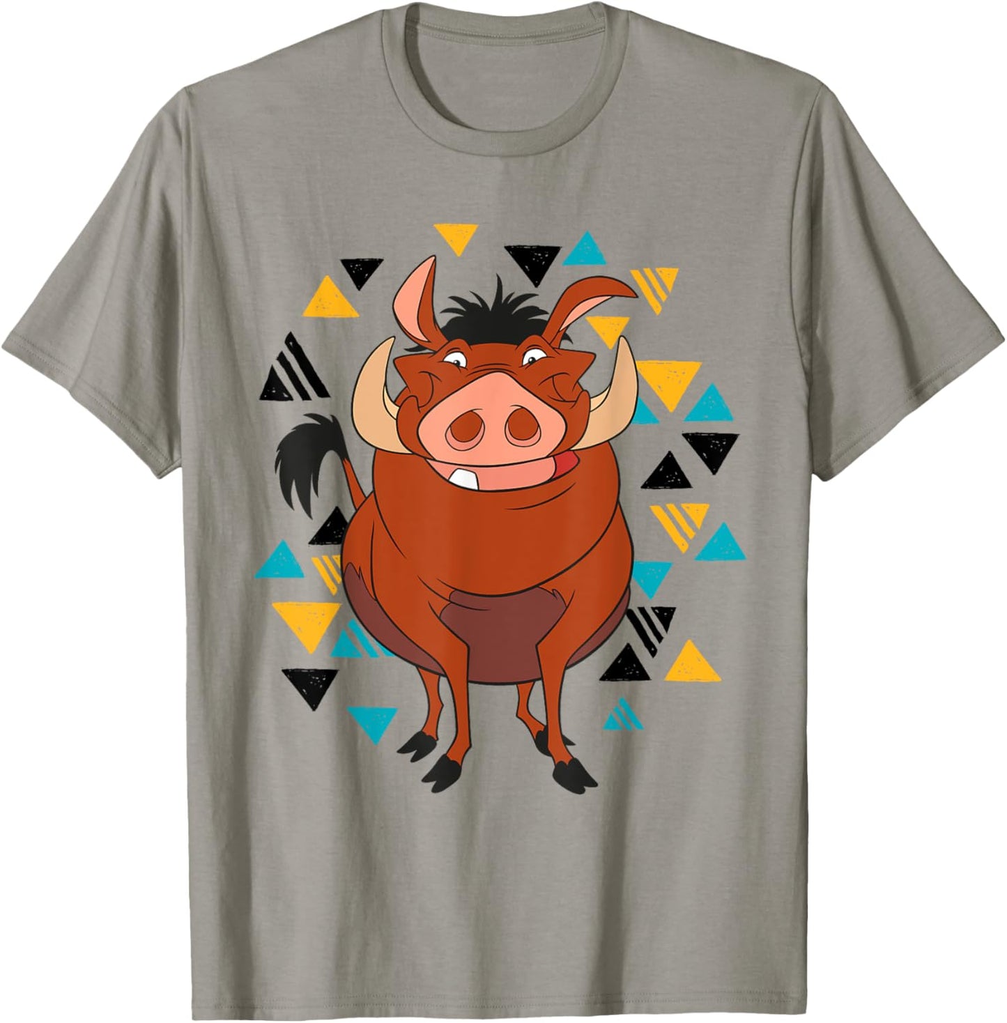 Disney The Lion King Pumbaa 90s Triangles T-Shirt - T-Shirt | Sand