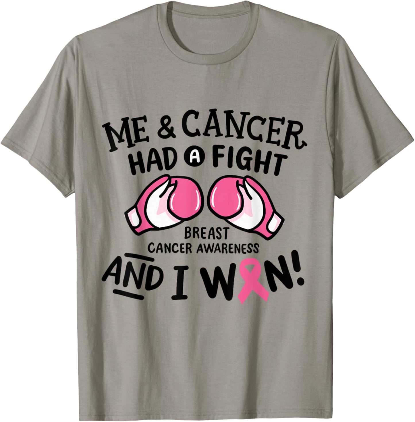 Breast Cancer Awareness I Fought Cancer & Won Pink Survivor T-Shirt - T-Shirt | Sand