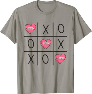 Women Med Surg Nurse Valentine's Day Medical Surgical Staff T-Shirt - T-Shirt | Sand