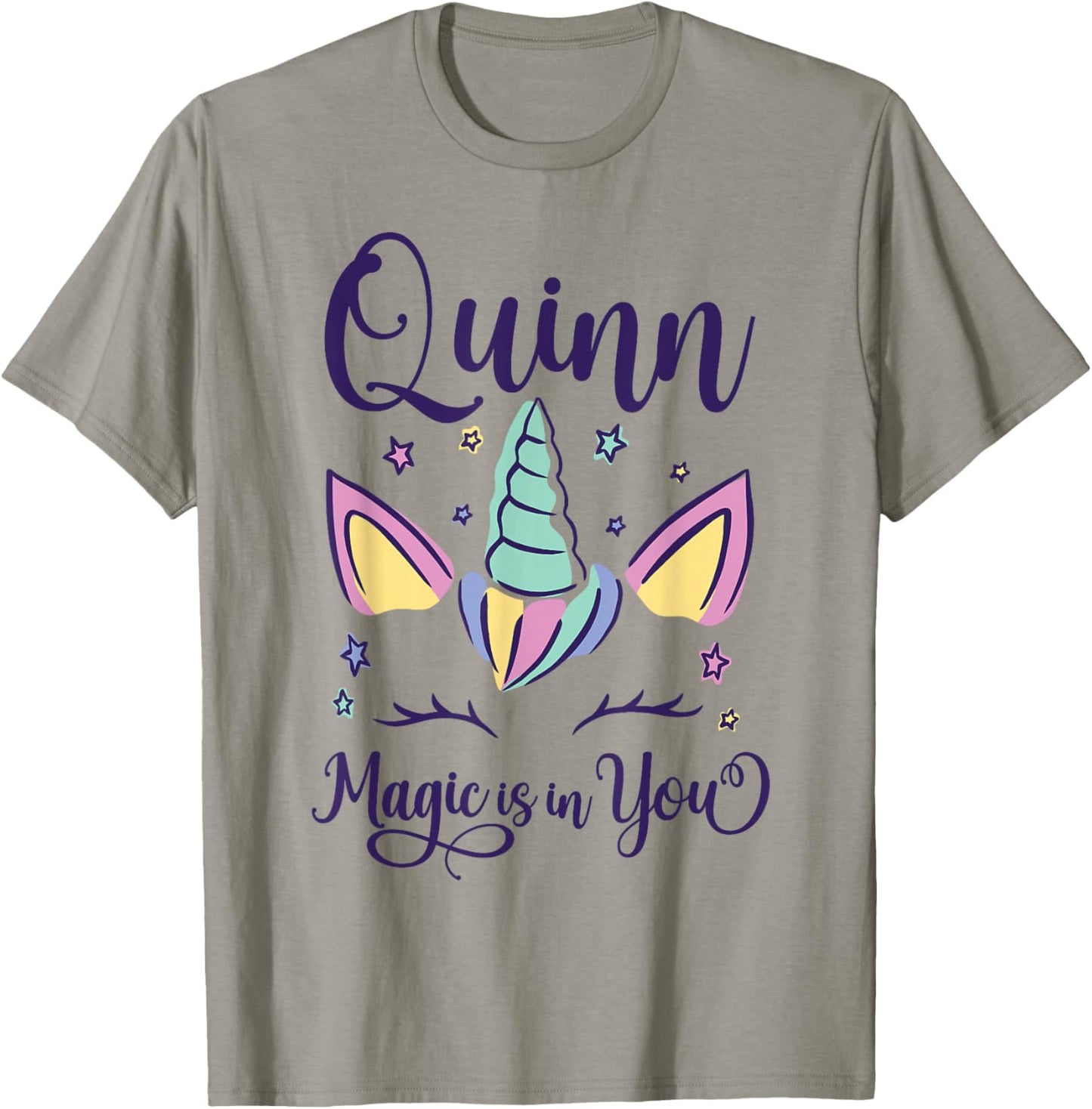 First Name Quinn Personalized I Love Quinn T-Shirt - T-Shirt | Sand