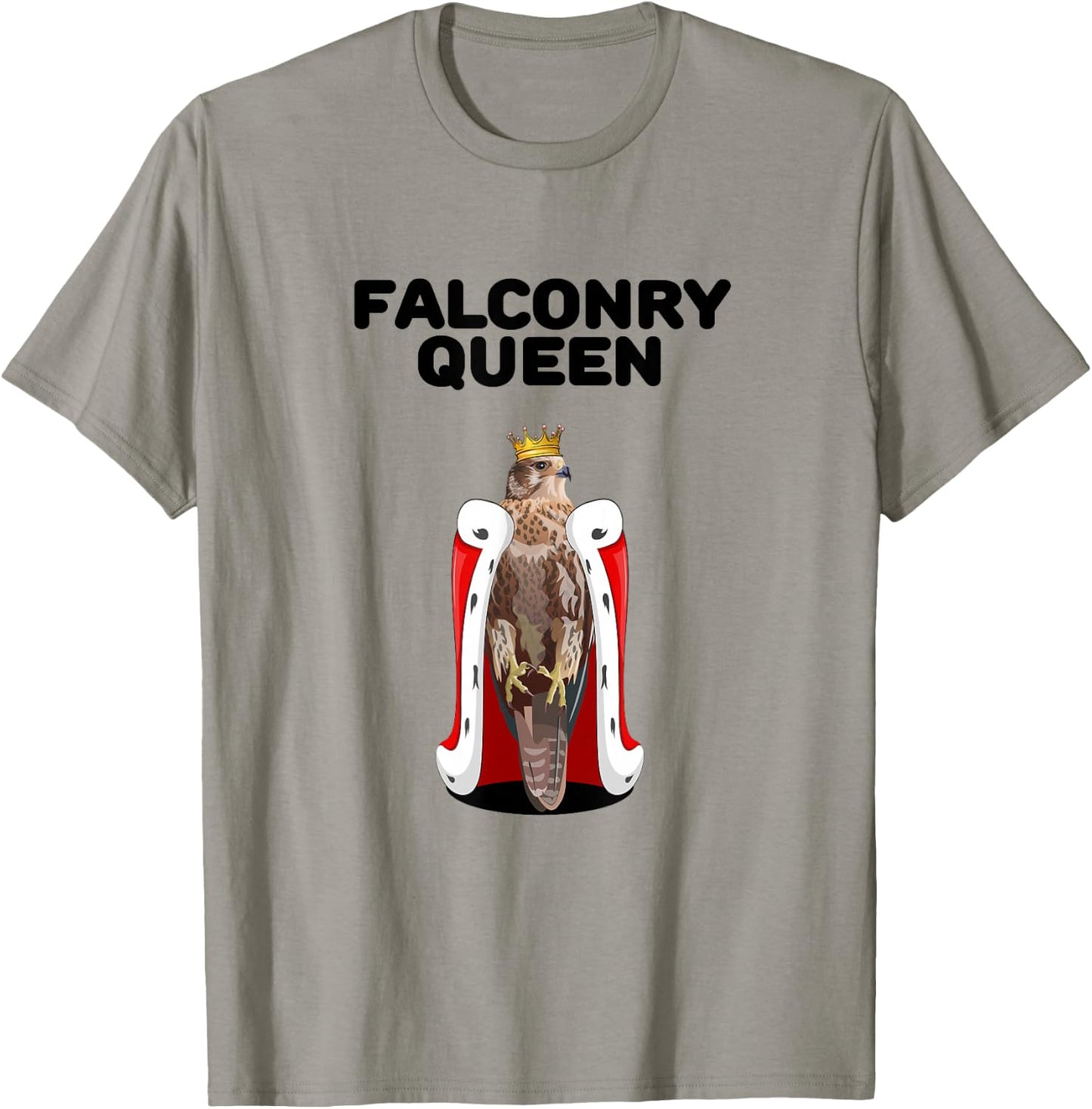 Falconry Queen Master Hunter Raptor Training Falcon T-Shirt - T-Shirt | Sand