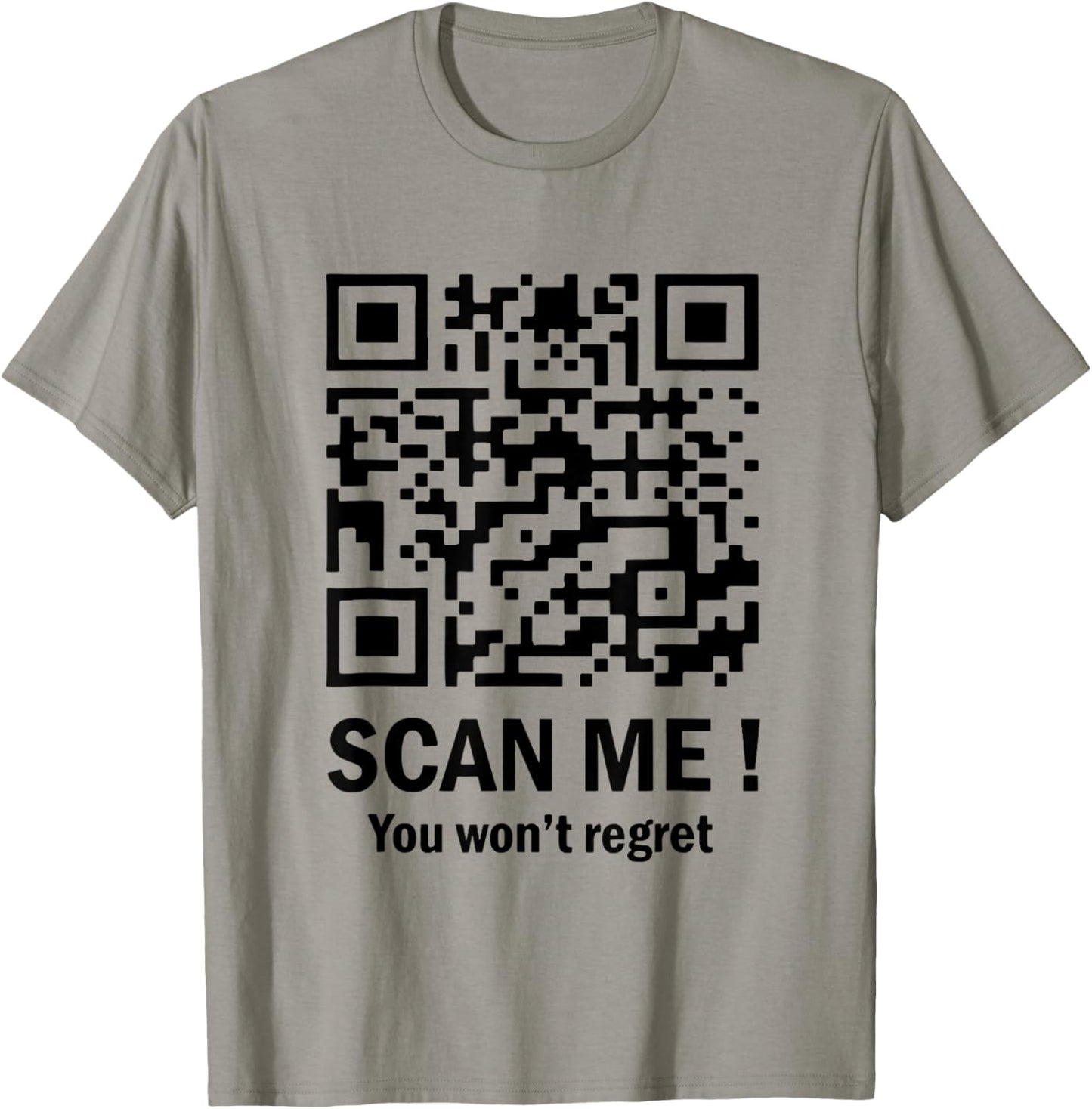 Scan Me You Won't Regret It Funny QR Trump Dance Code T-Shirt - T-Shirt | Sand