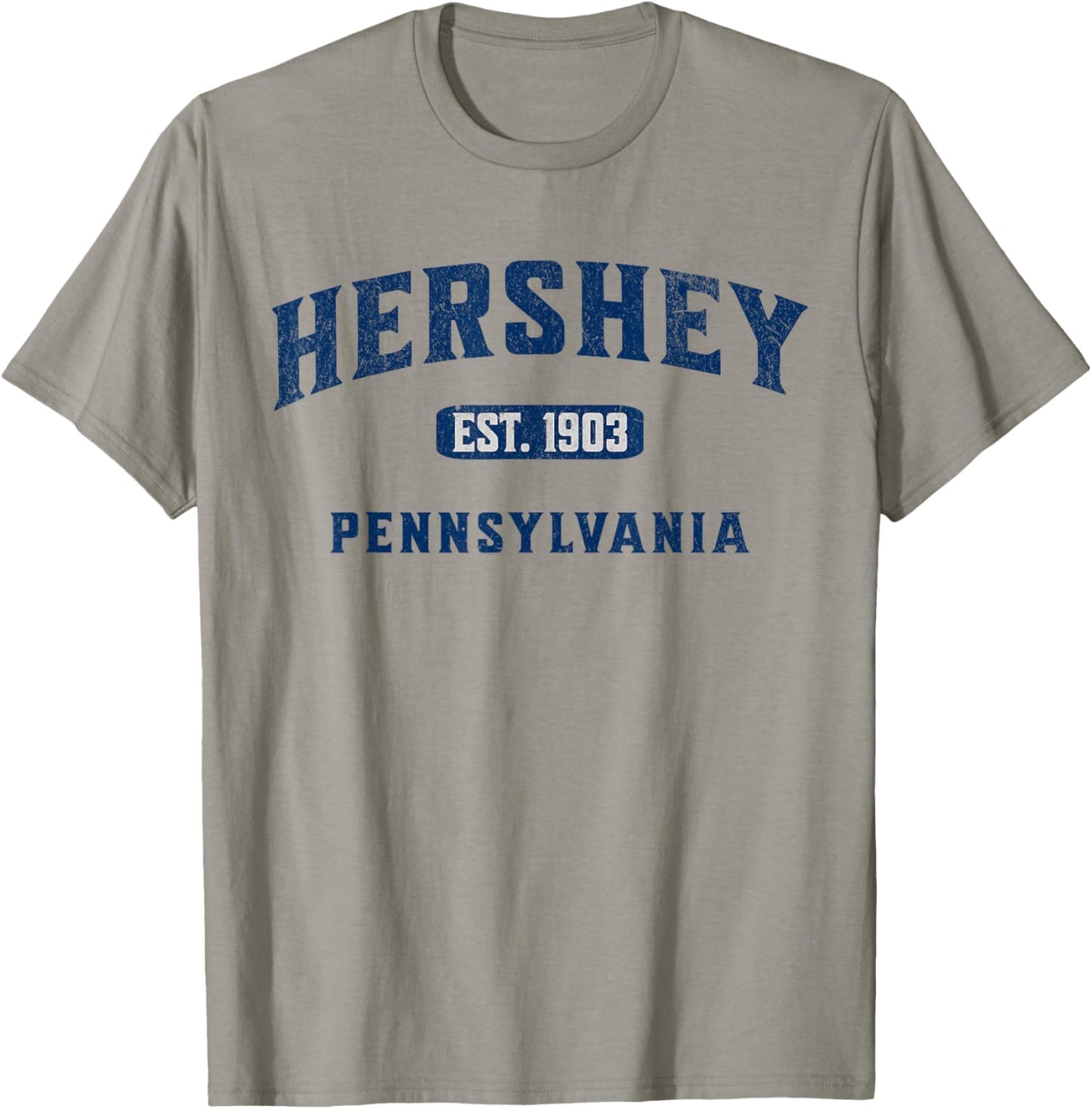 Visit Hershey Pennsylvania Vintage Athletic Souvenir T-Shirt - T-Shirt | Sand