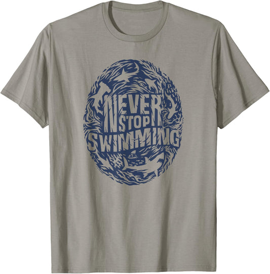 Shark Week Officially Licensed Never Stop Swimming T-Shirt - T-Shirt | Sand