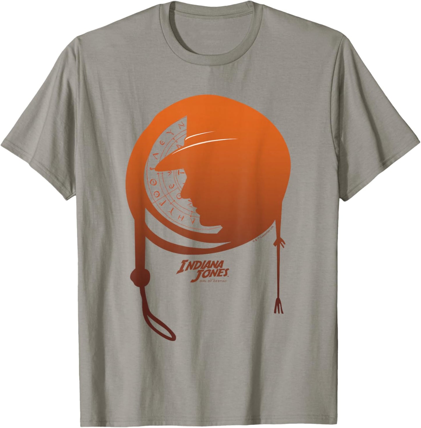 Indiana Jones and The Dial of Destiny Whip Shadow Portrait T-Shirt - T-Shirt | Sand