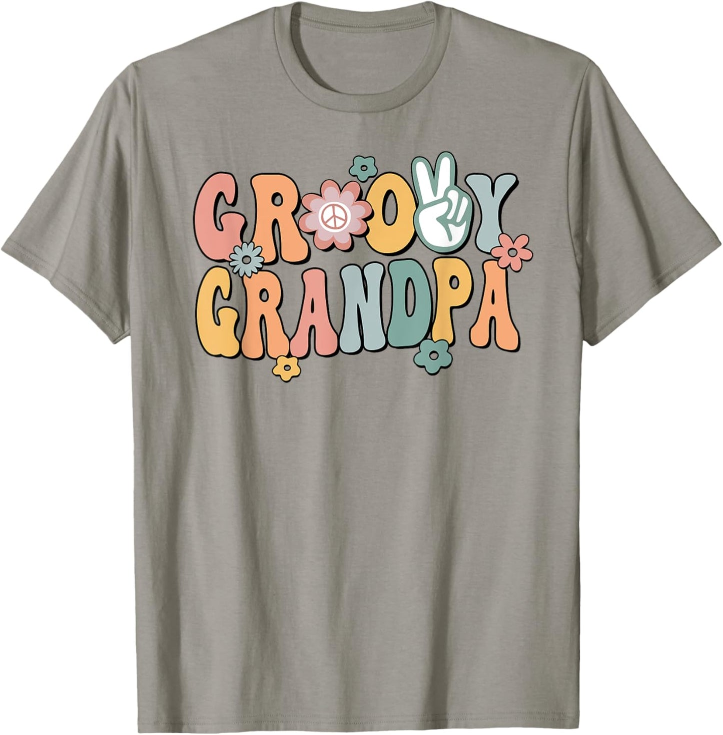 Groovy Grandpa Retro Opa Matching Family 1st Birthday Party T-Shirt - T-Shirt | Sand