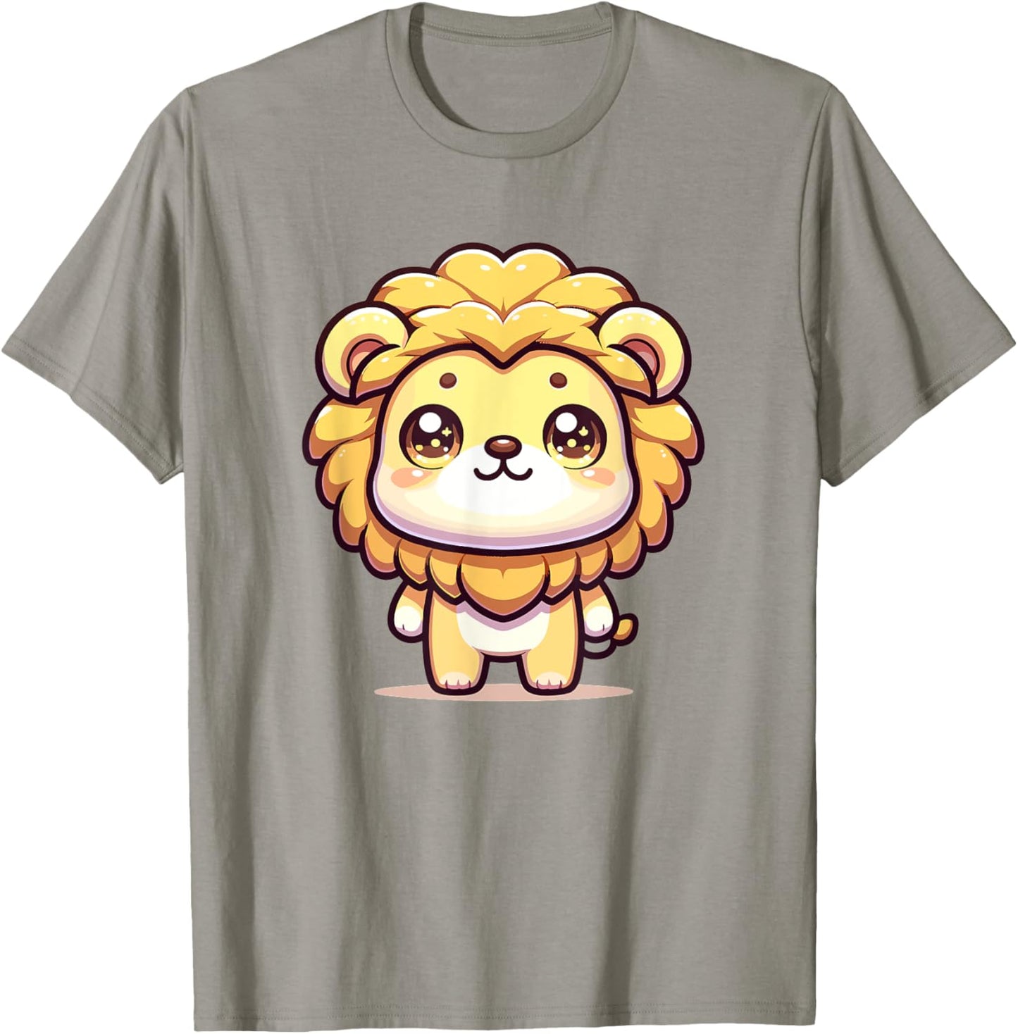 Adorable Cute Japanese Kawaii Chibi Lion T-Shirt - T-Shirt | Sand