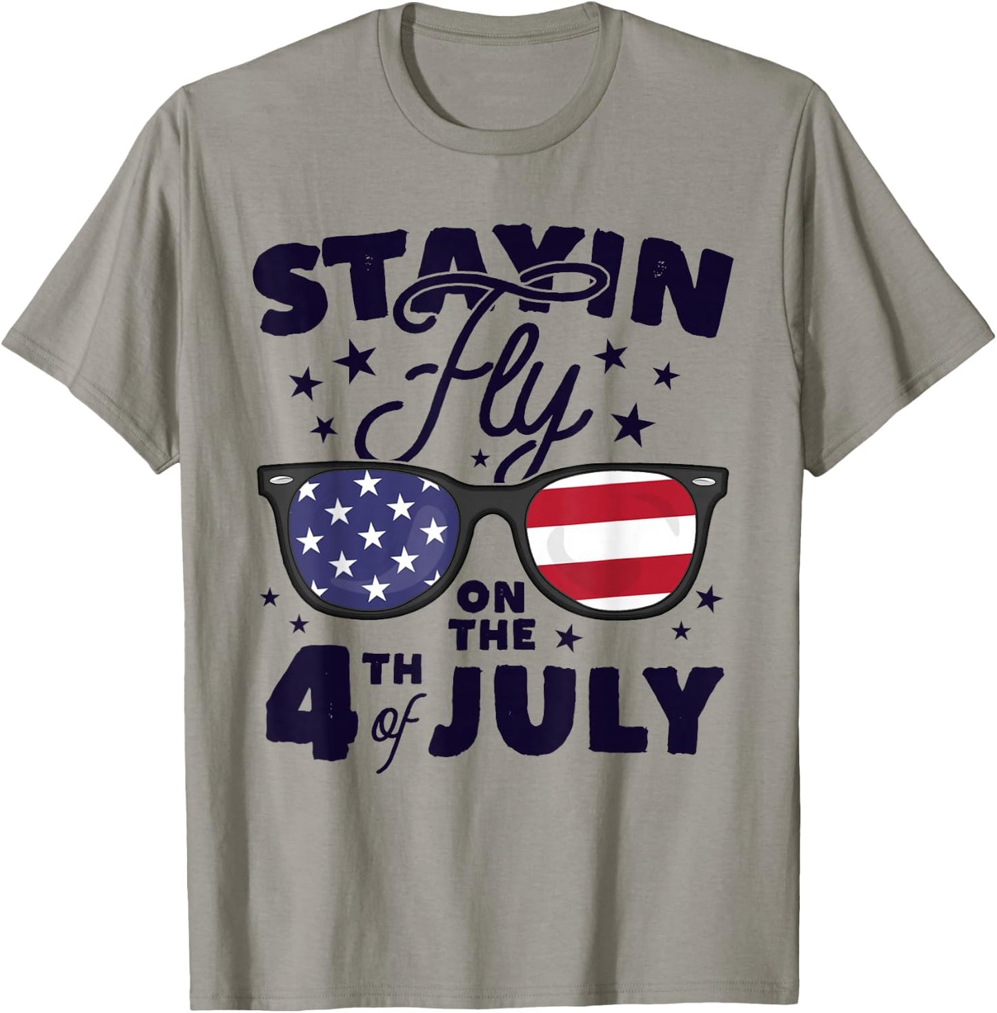 Staying Fly On The 4th of July Kids Sunglasses Patriotic T-Shirt - T-Shirt | Sand