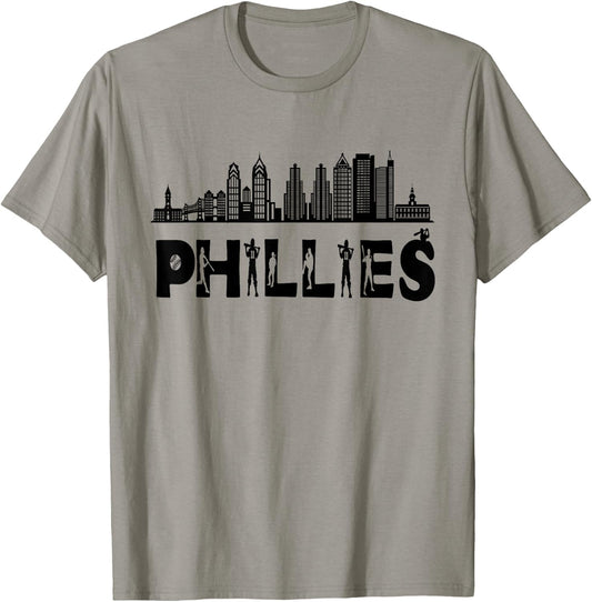 Funny Vintage Philly Baseball Lovers Baseball Fans T-Shirt - T-Shirt | Sand