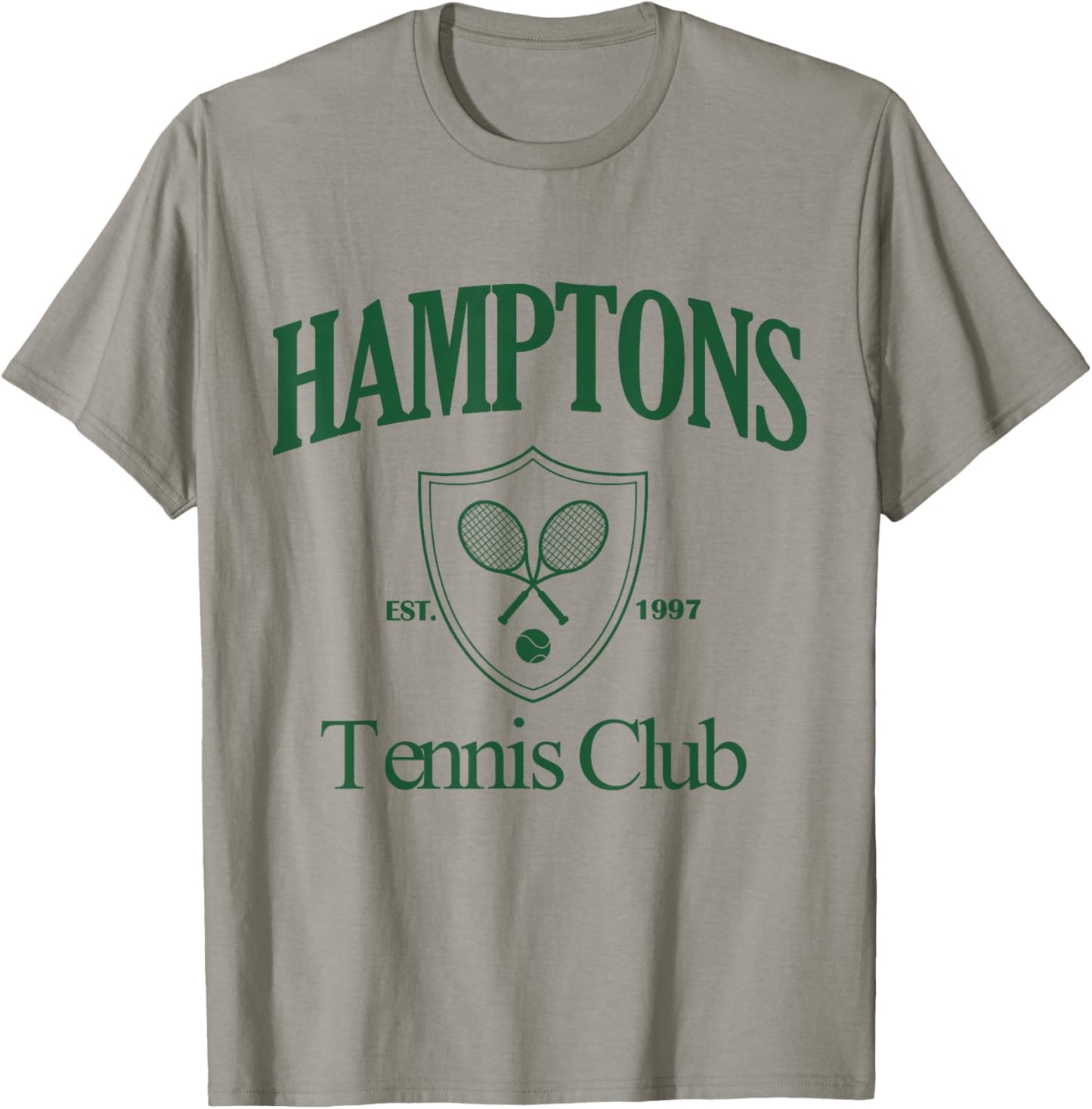 Hamptons Tennis Club Vintage 90s Style Aesthetic T-Shirt - T-Shirt | Sand