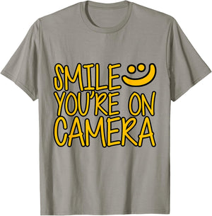 Smile You're On Camera . T-Shirt - T-Shirt | Sand