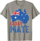 Aussies G'Day Mate Shirt Funny Australia Map Good Day T-Shirt - T-Shirt | Sand