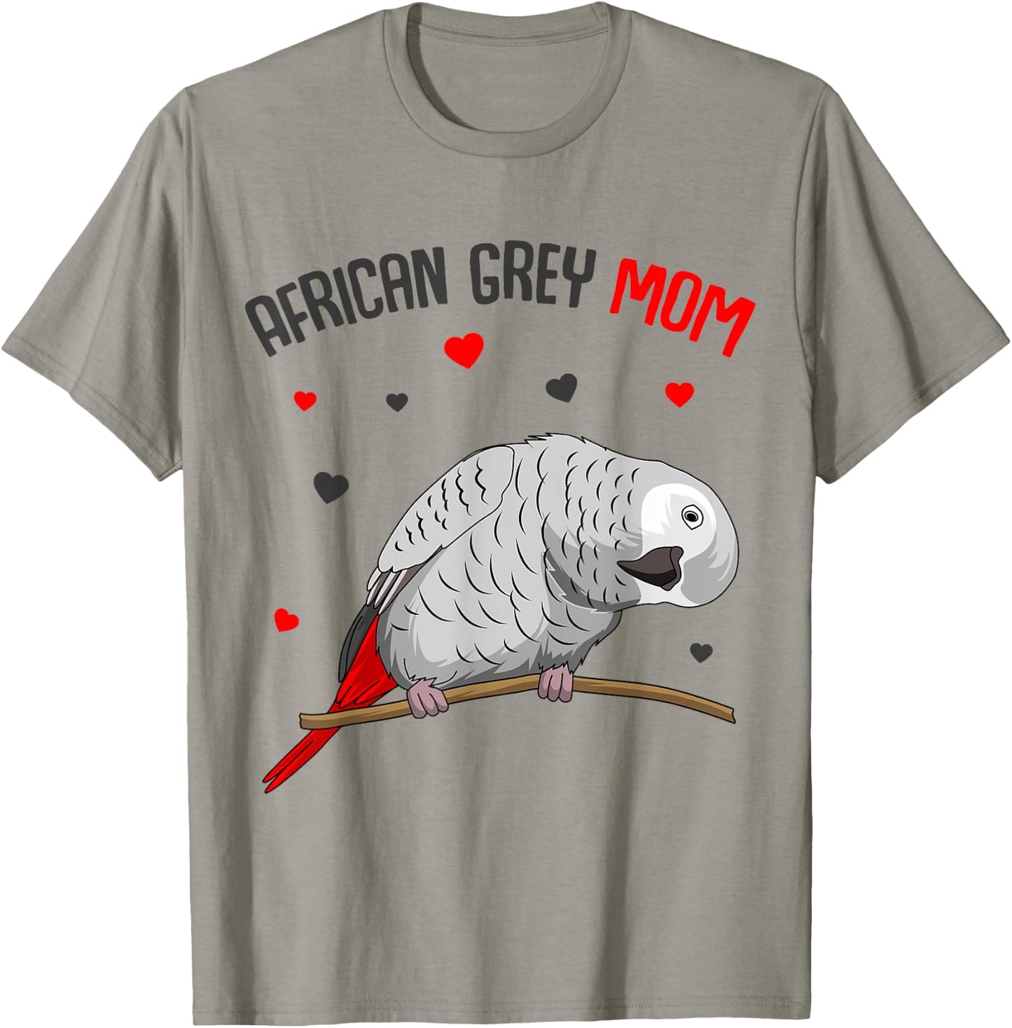 African Grey Parrot Mom Love funny Women T-Shirt - T-Shirt | Sand