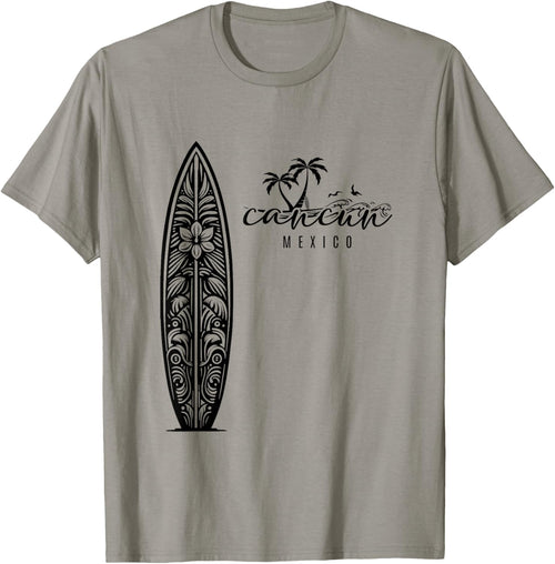 Cancun Mexico Beach Surfing Surfboard Retro