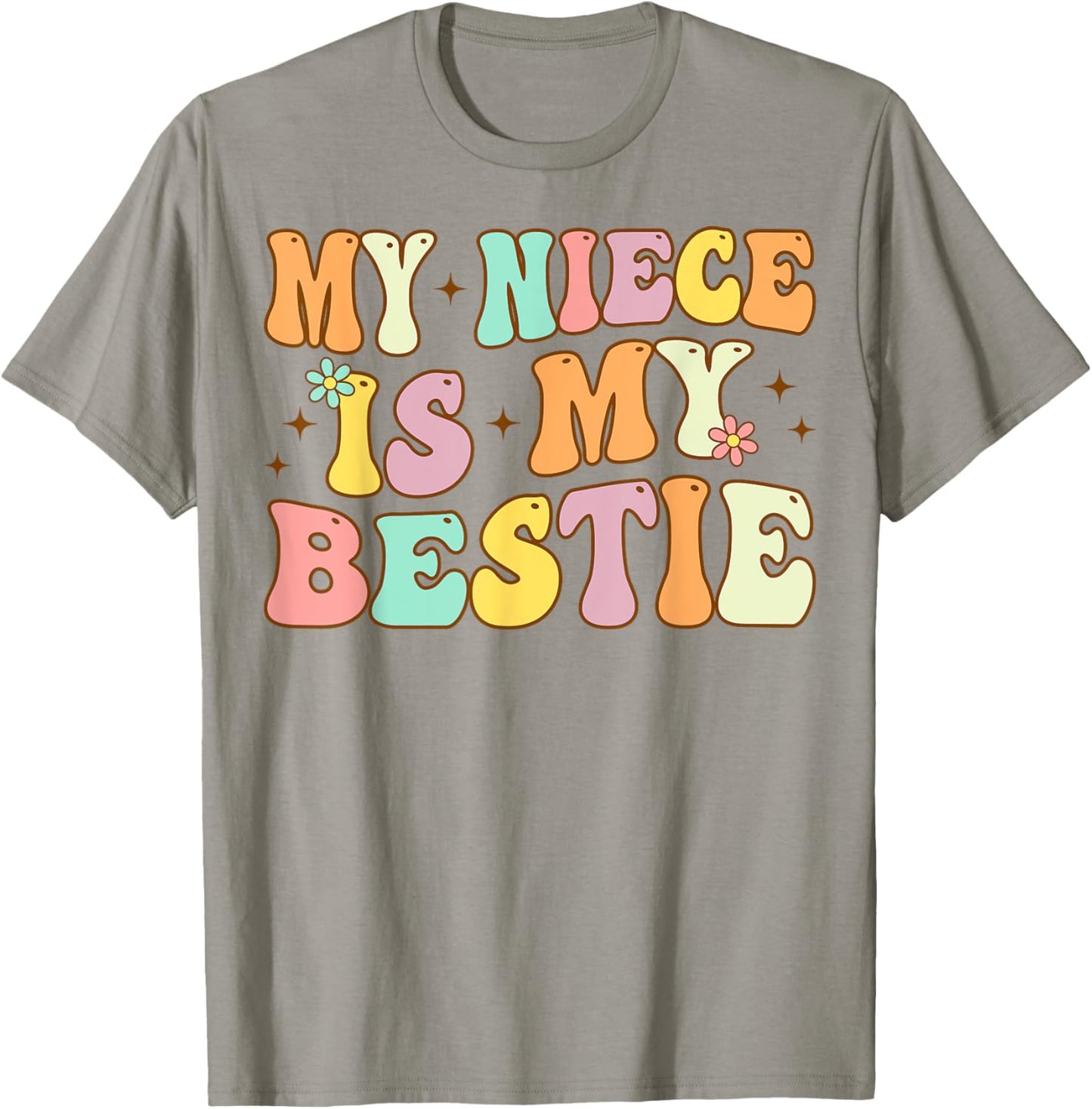 Groovy My Niece Is My Bestie Aunt And Niece Matching T-Shirt - T-Shirt | Sand