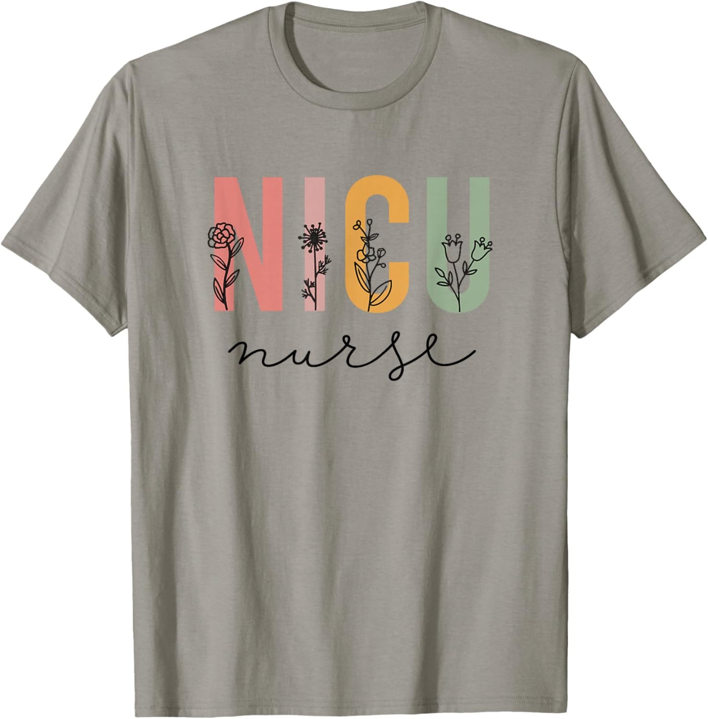 NICU Nurse Neonatal ICU Nurse Infant Care Specialist Newborn T-Shirt - T-Shirt | Sand
