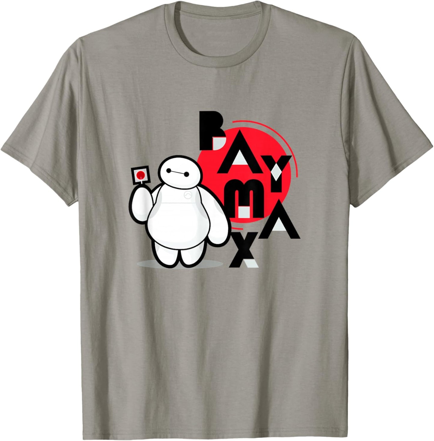 Disney Big Hero 6 Baymax With Lollipop Cute Chibi Shot T-Shirt - T-Shirt | Sand