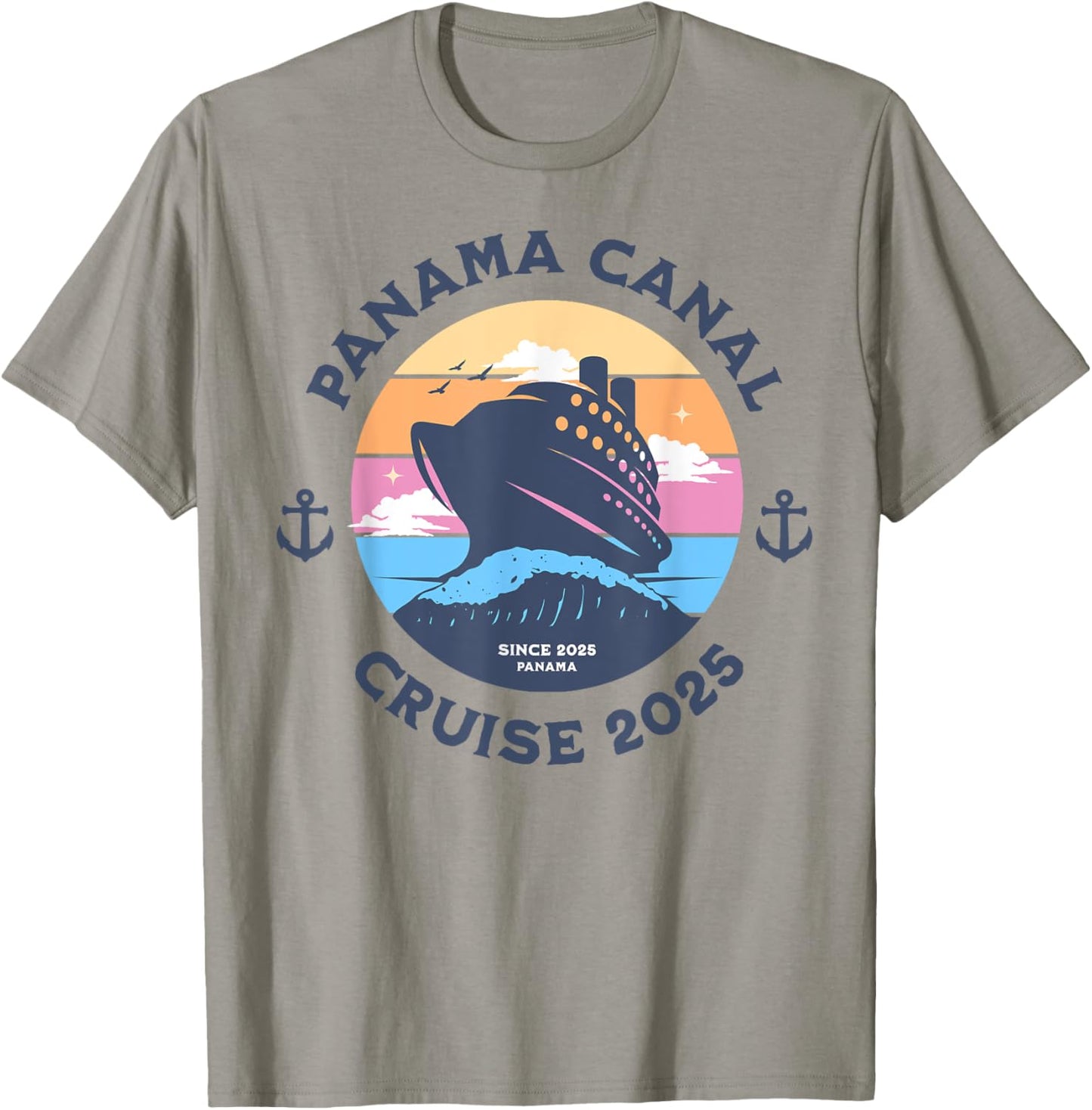 Group Panama Canal Cruise 2025 Cruising Holiday Vacation T-Shirt - T-Shirt | Sand