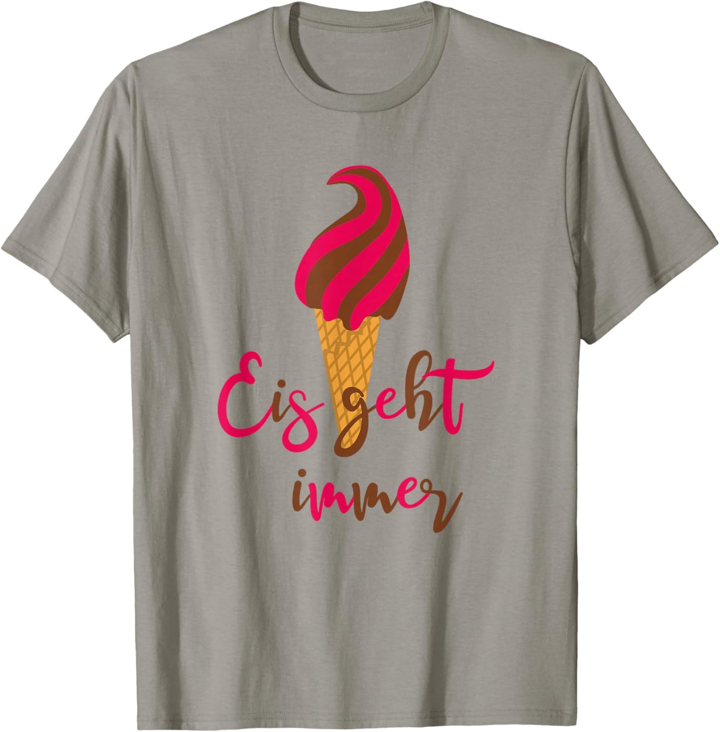 Ein Eis geht immer Softeis Fan Eistüte Eisliebe Eisliebhaber T-Shirt - T-Shirt | Sand