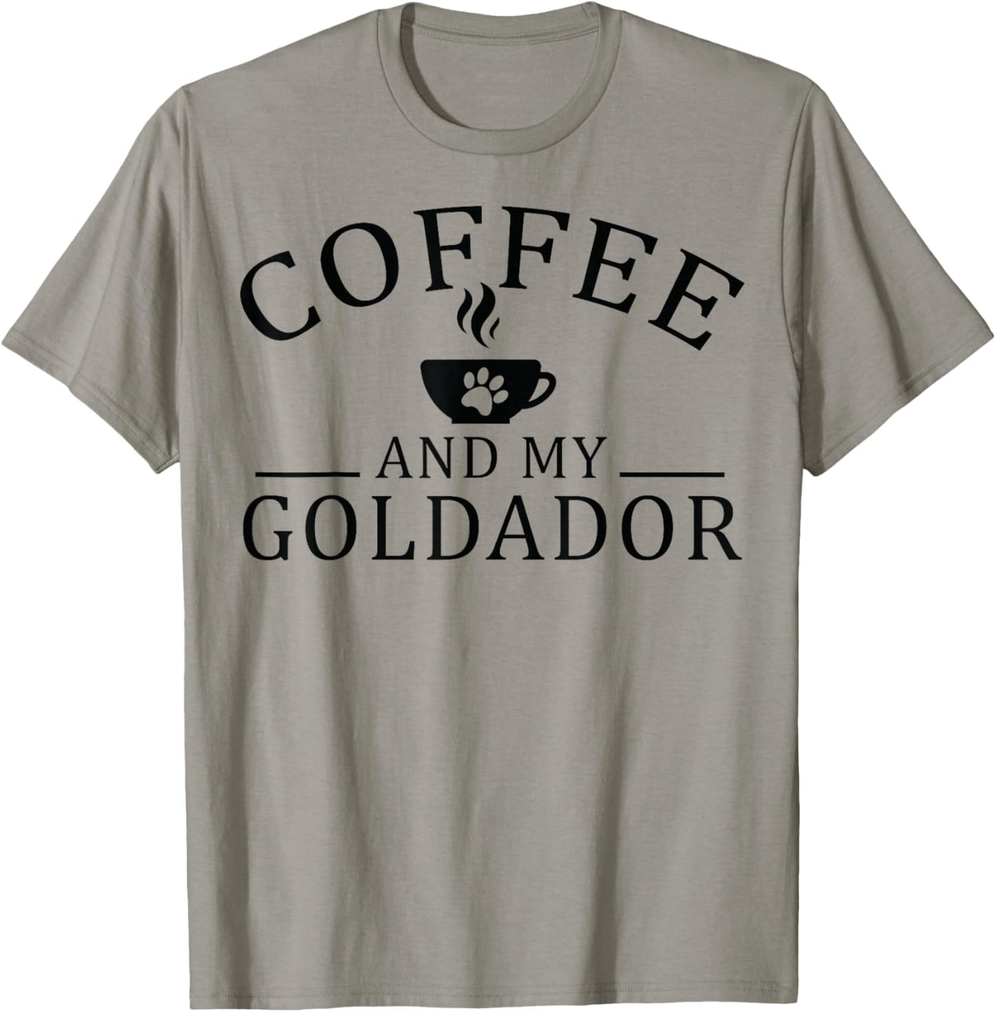 Goldador Dog And Coffee T-Shirt - T-Shirt | Sand