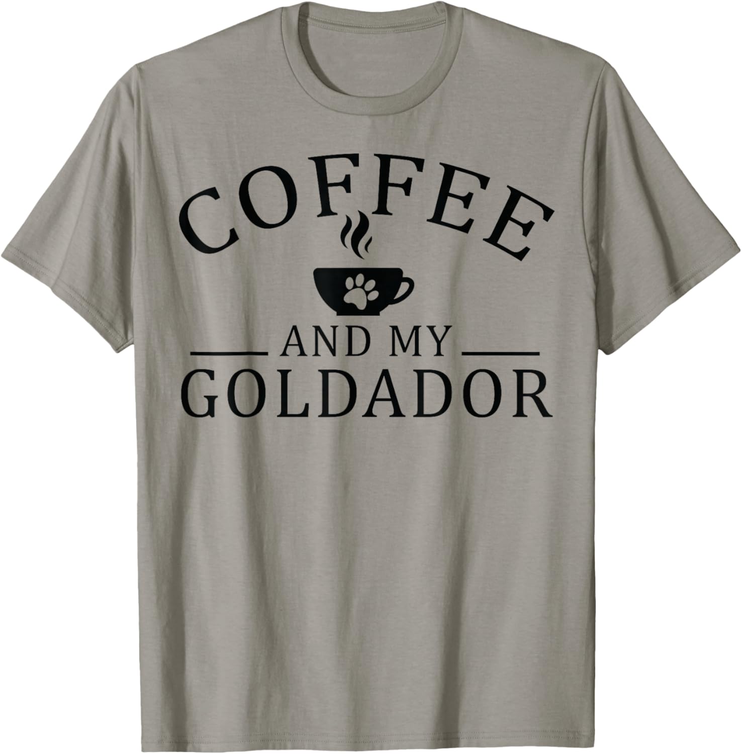 Goldador Dog And Coffee T-Shirt - T-Shirt | Sand