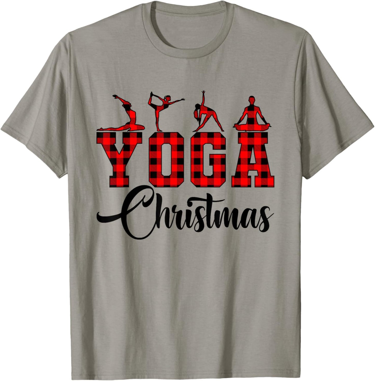 Funny Christmas Santa Claus Meditating Yoga Lover Instructor T-Shirt - T-Shirt | Sand
