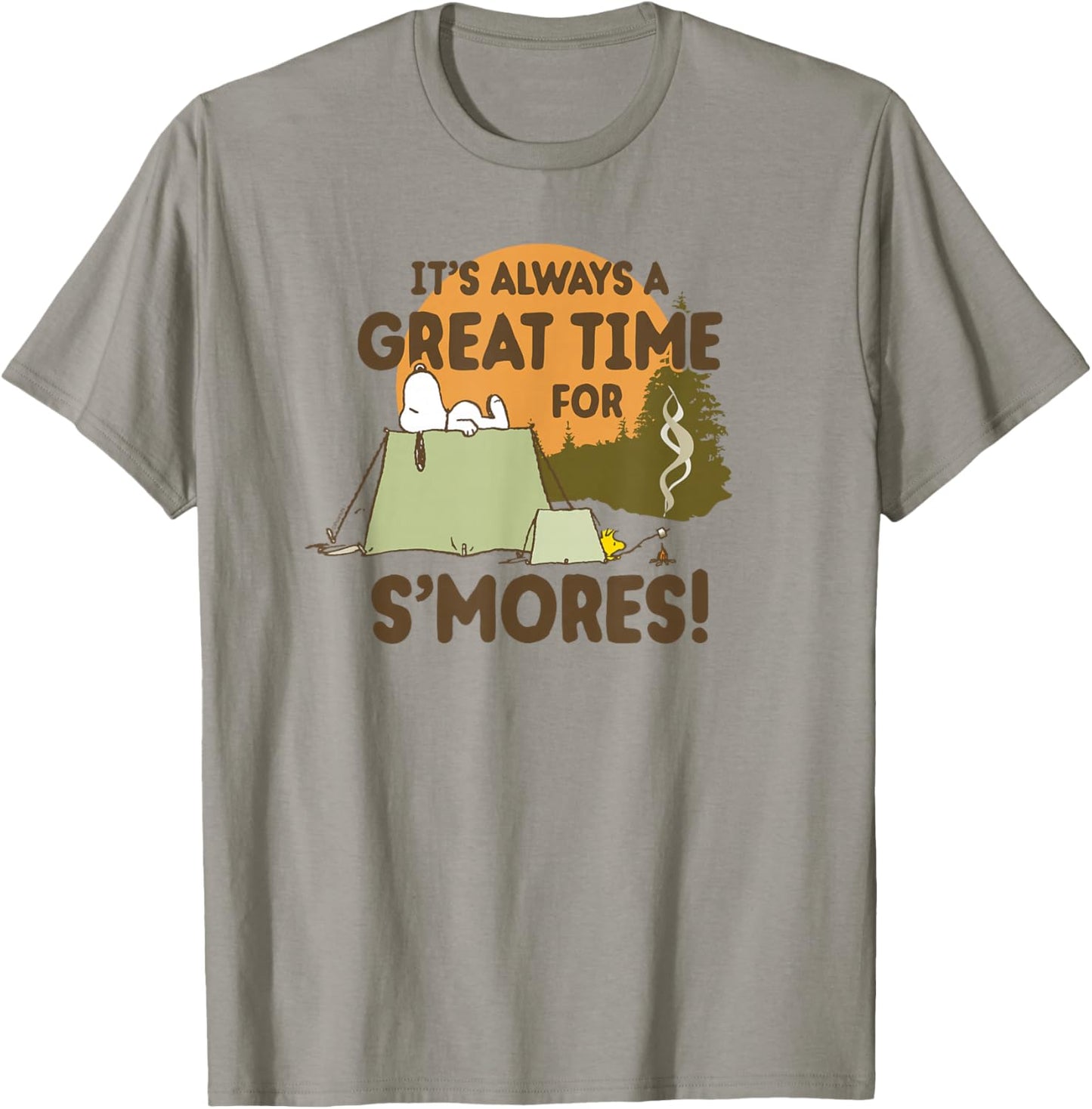 Peanuts - Smores Snoopy Woodstock T-Shirt - T-Shirt | Sand