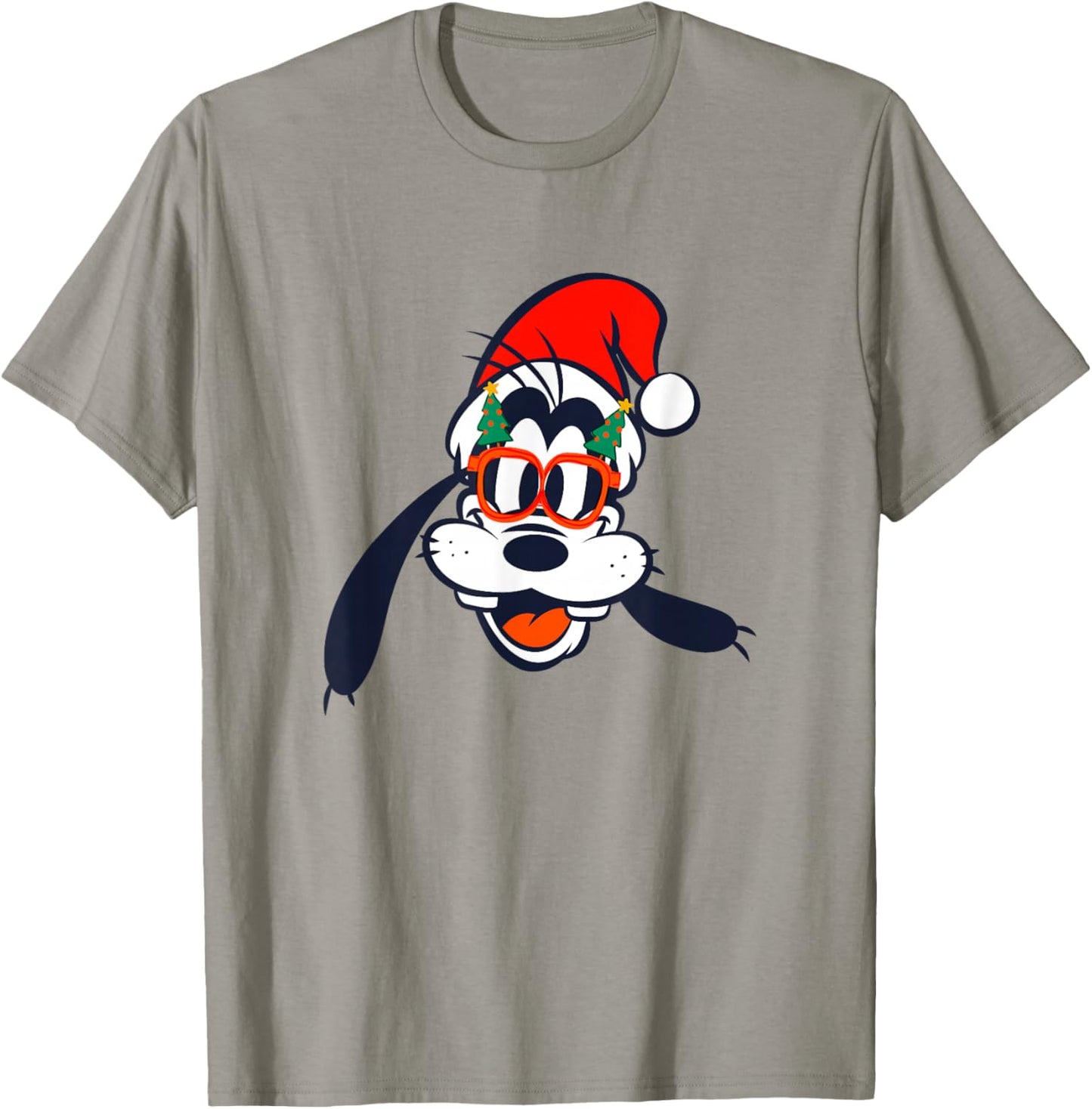 Disney Mickey and Friends Christmas Goofy Santa Claus Face T-Shirt - T-Shirt | Sand