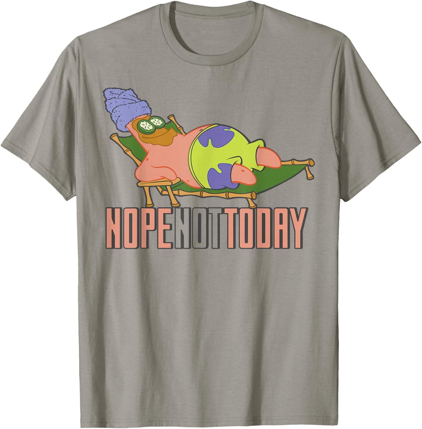 SpongeBob SquarePants Patrick Nope Not Today T-Shirt - T-Shirt | Sand