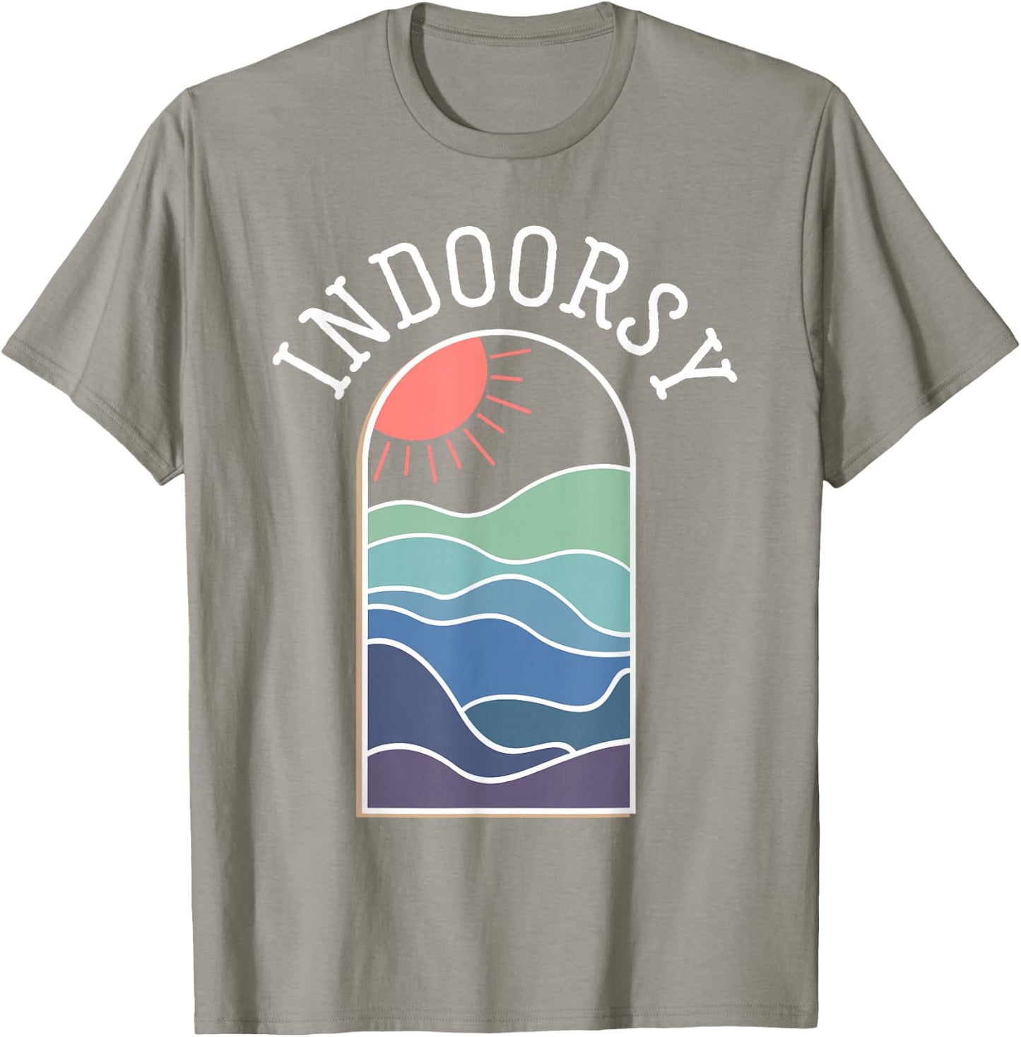 Indoorsy Shirt Women, Ironic, Indoorsy Outdoorsy T-Shirt - T-Shirt | Sand