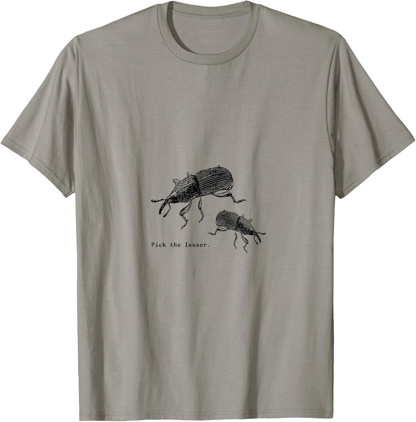Surprise Designs Two Weevils -Adults Grey T-Shirt - T-Shirt | Sand