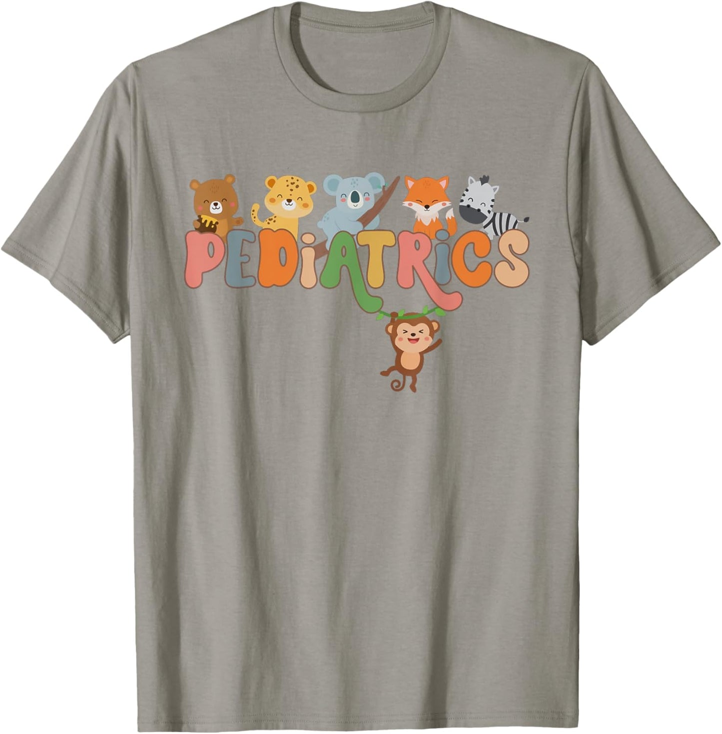 Pediatric Nurse Animals Peds Nurse Crew School Nurse Week T-Shirt - T-Shirt | Sand