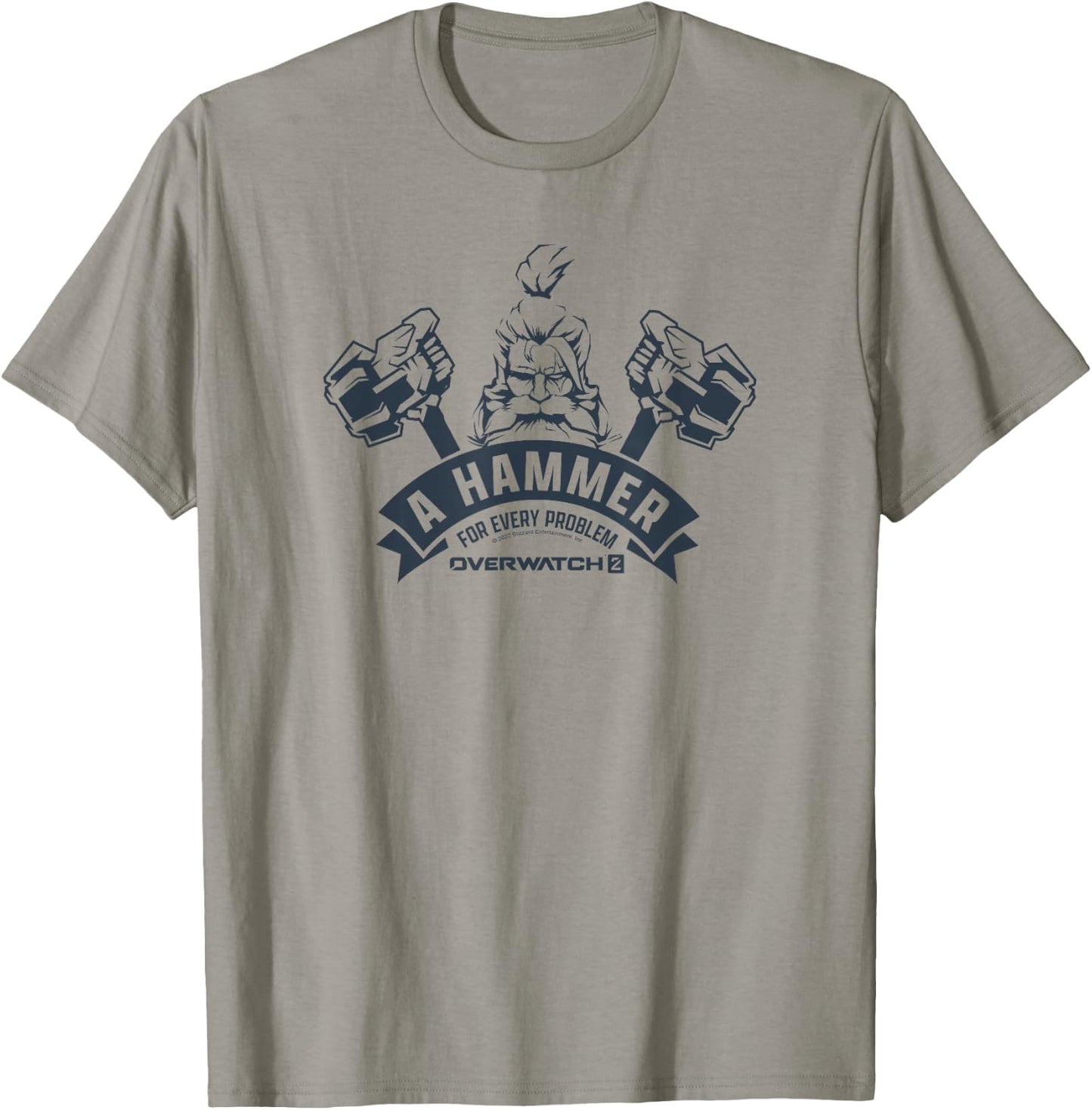Overwatch 2 Reinhardt A Hammer for Every Problem Logo T-Shirt - T-Shirt | Sand