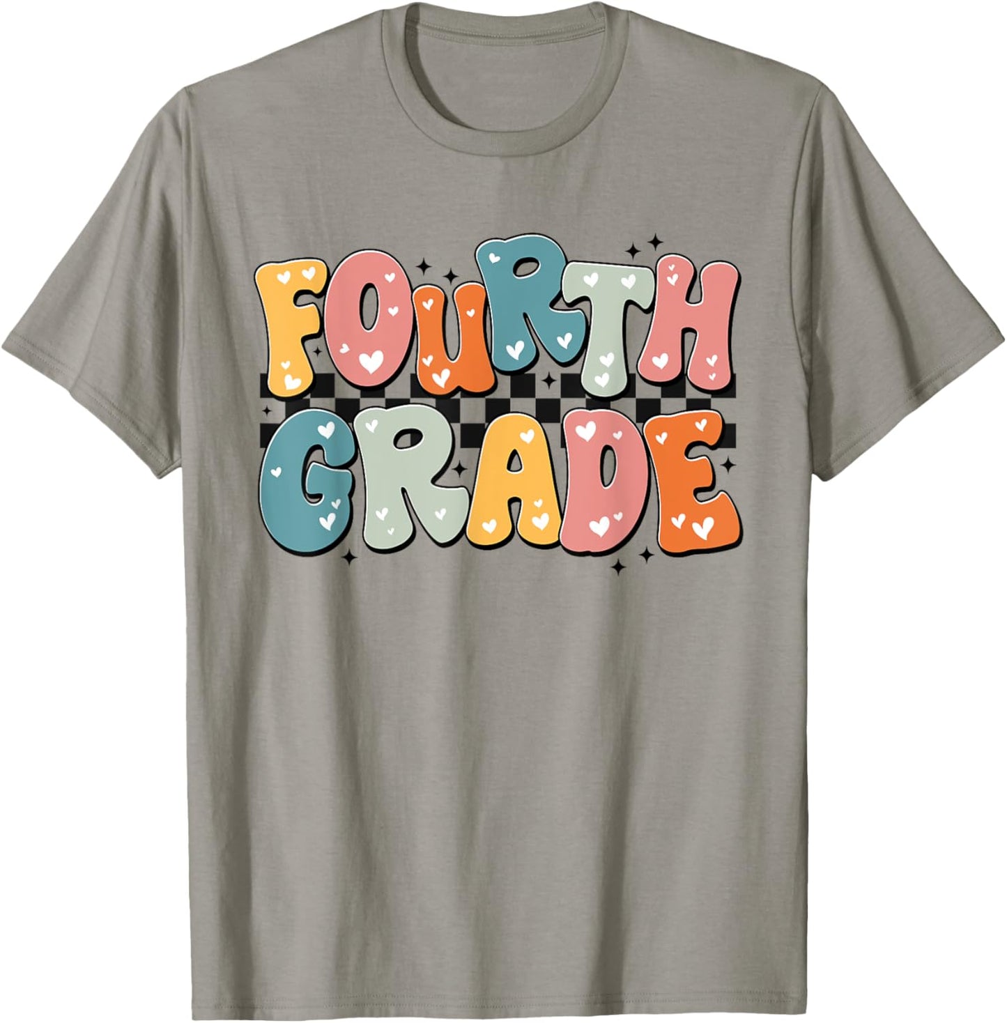 Retro Fourth Grade, Fourth Grade Teacher, 4th Grade Team T-Shirt - T-Shirt | Sand